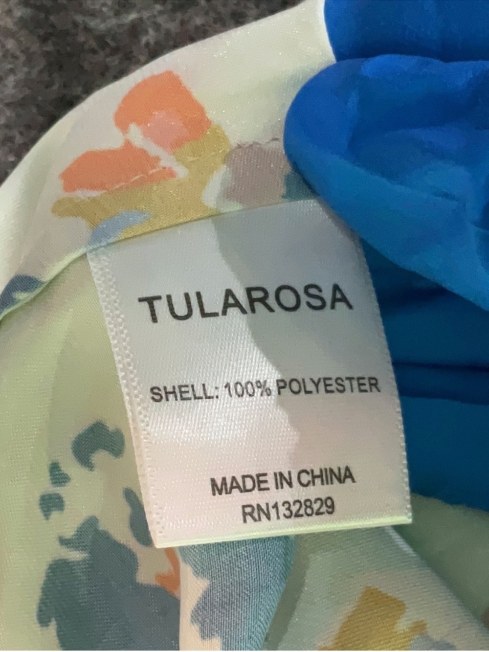 Tularosa Floral Keyhole Tie Neck Sleeveless Blouse Top Ivory XS NWT - Picture 7 of 7